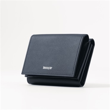 防水革三つ折り財布・TAANNERR(タァンネリル)最高級本革を使用、職人が一点一点製作(防水革　三つ折り財布 (Navy×Green))