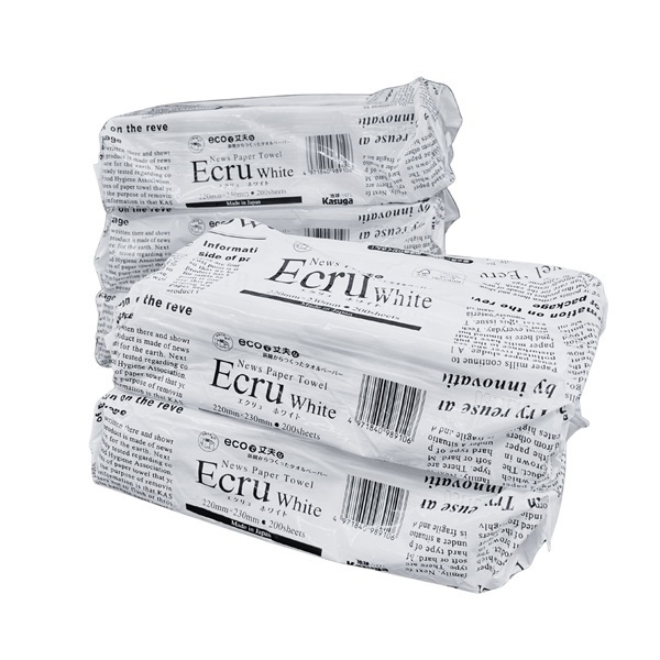 新聞紙で作ったペーパータオル