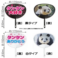 【復刻】【ミニサイズ】王子動物園開園記念「タンタン応援うちわ（２色セット）」